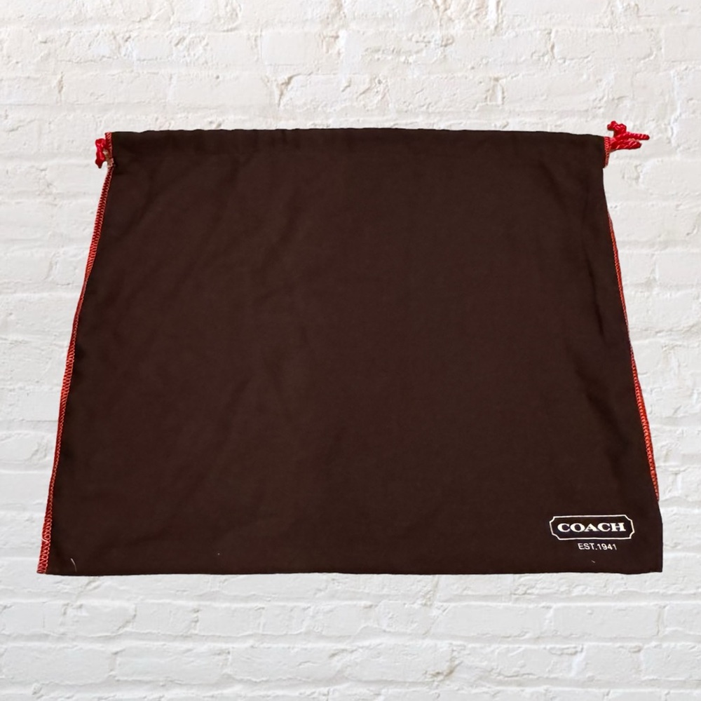💕 Like 🆕 Coach 15.5”x 13” vintage drawstring brown dust bag
